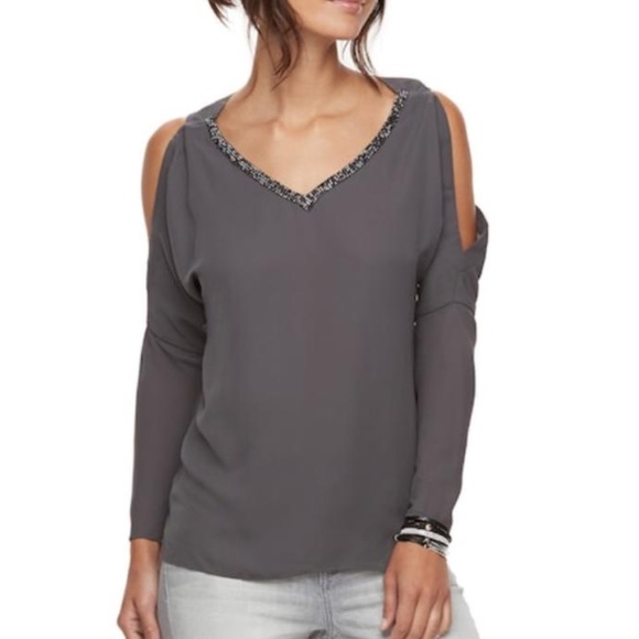 Juicy Couture Tops - Juicy Couture Cold-shoulder Embellished top size M